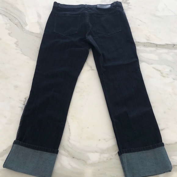 ESCADA SPORT LINDA BLUE SEQUINS CROPPED JEANS SIZE US 8 / 38 NWOTS! - Picture 11 of 16